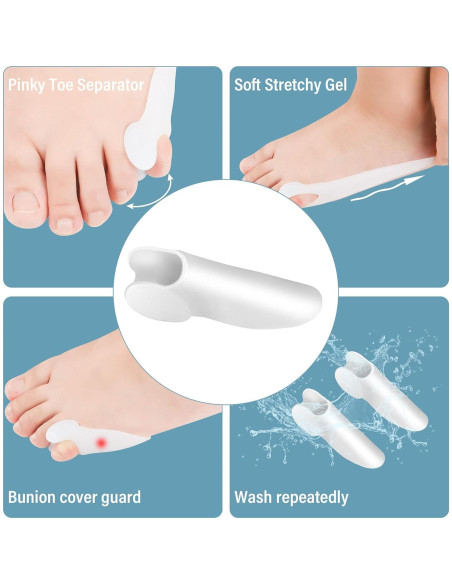 Separador de Dedo Meñique DYKOOK 6 Piezas Gel Alivio Dolor