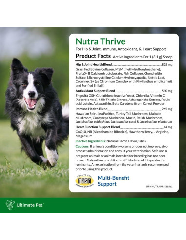 Suplemento Nutricional Nutra Thrive Canino 40-en-1 30 Cucharadas