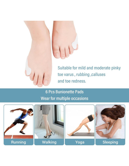 Separador de Dedo Meñique DYKOOK 6 Piezas Gel Alivio Dolor