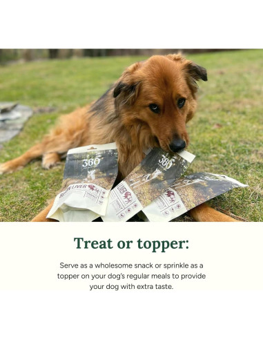 360 Nutrición de Mascotas Hígado de Bisonte Liofilizado 113g