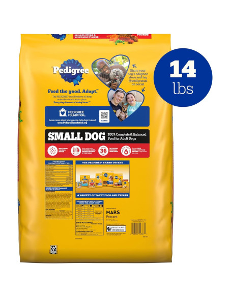 Pedigree Nutrición Completa Perro Pequeño 6,35 kg Bistec