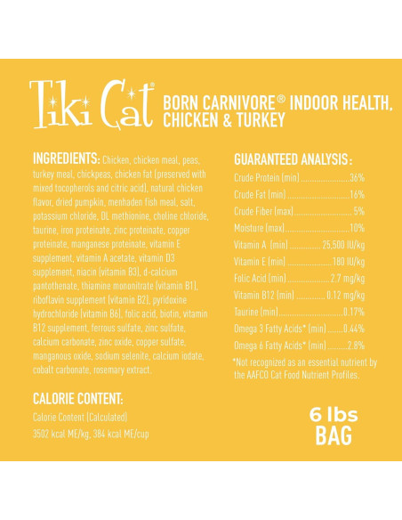 Tiki Cat Comida Seca para Gatos Pollo y Pavo 2,72 kg