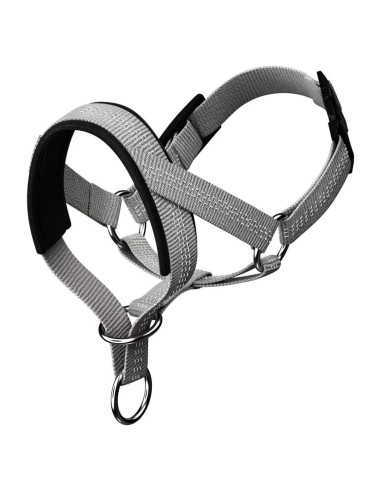 Collar de Cabeza para Perros Wintchuk Ajustable Gris S