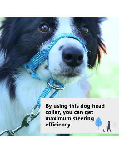 Collar de Cabeza para Perros Wintchuk Ajustable Gris S