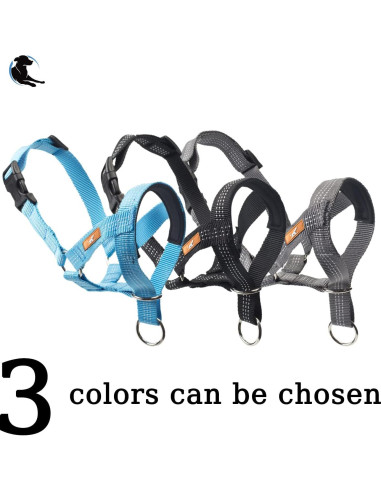 Collar de Cabeza para Perros Wintchuk Ajustable Gris S