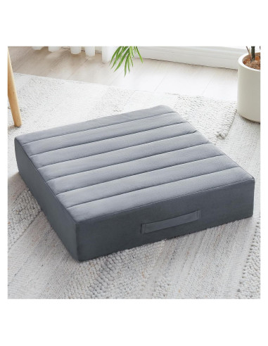 Cojín de Suelo JKMAX 55x55 cm Espuma Viscoelástica Gris