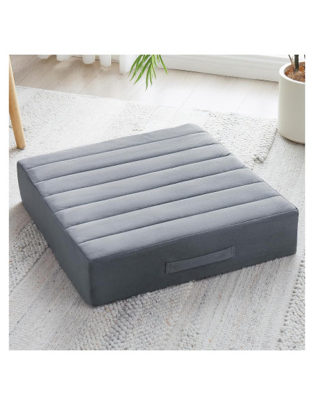 Cojín de Suelo JKMAX 55x55 cm Espuma Viscoelástica Gris