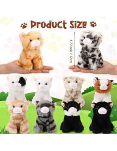 Lenwen 10 Pcs Juguetes de Peluche de Gato Suaves 12-14 cm 2