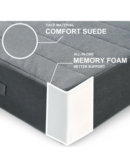 Cojín de Suelo JKMAX 55x55 cm Espuma Viscoelástica Gris