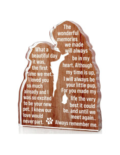 Recuerdo Acrílico en Memoria de Perro LuoHere 14 kg