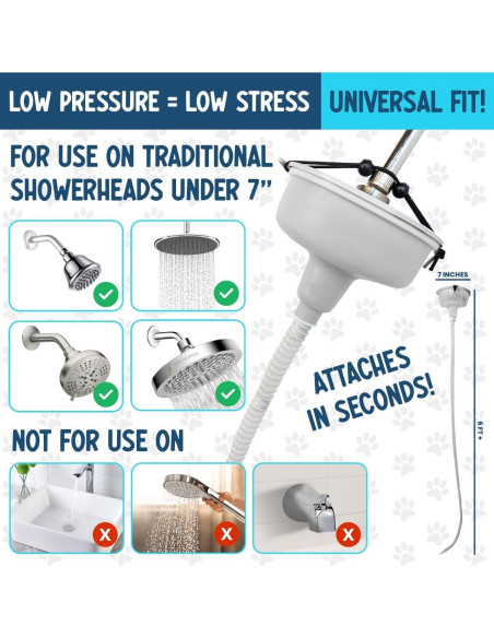 Accesorio de Ducha para Perros TheMagicShower Azul