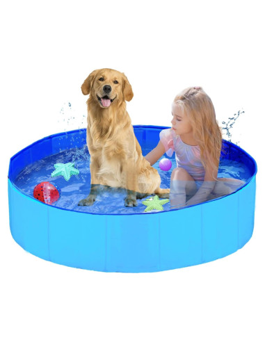 Piscina Plegable ITidyHome Azul 101,6 cm Antideslizante