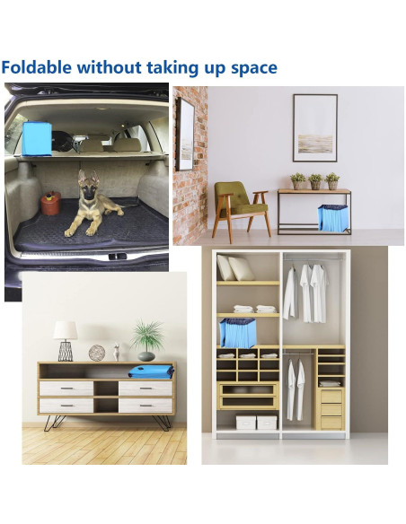 Piscina Plegable ITidyHome Azul 101,6 cm Antideslizante