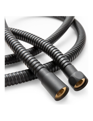 Manguera de Ducha OFFO 203 cm Acero Inoxidable Flexible Negro