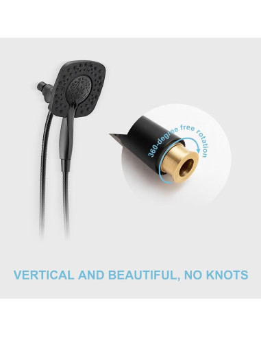 Manguera de Ducha OFFO 203 cm Acero Inoxidable Flexible Negro