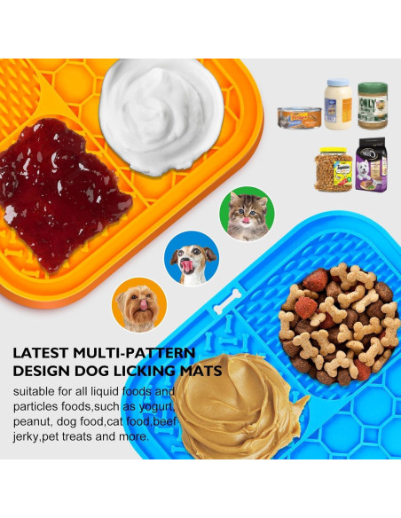 Alfombrilla de Lamer para Perros MooonGem 2PCS Azul Naranja