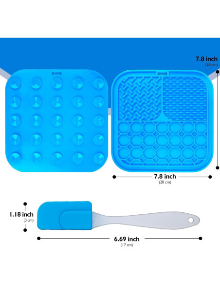 Alfombrilla de Lamer para Perros MooonGem 2PCS Azul Naranja