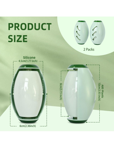 Paquete de 2 Rodillos de Pelusa Reutilizables Kearning Verde