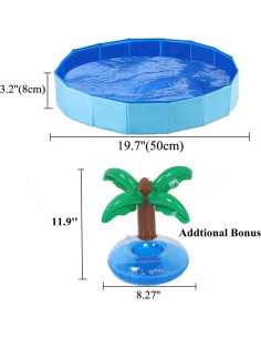 Piscina Plegable para Mascotas HAICHEN TEC 50x8 cm 2