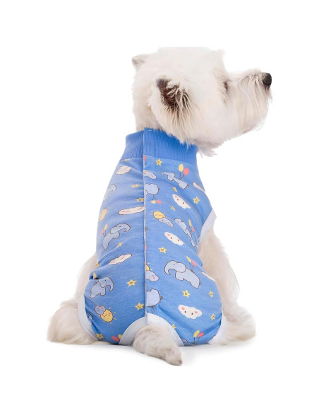 2 Trajes de Recuperación para Perros y Gatos Miaododo L Azul