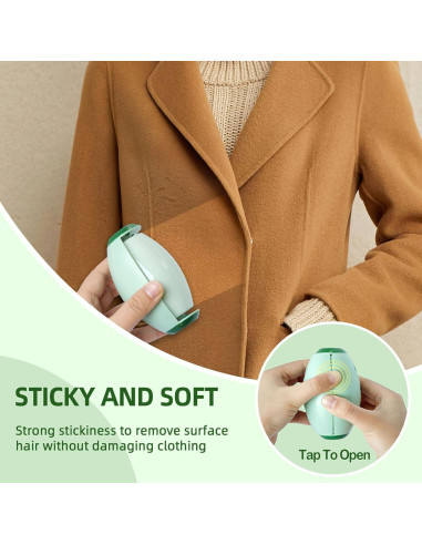 Paquete de 2 Rodillos de Pelusa Reutilizables Kearning Verde