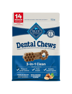Chews Dentales Medianos Blue Buffalo para Perros 14 Unidades