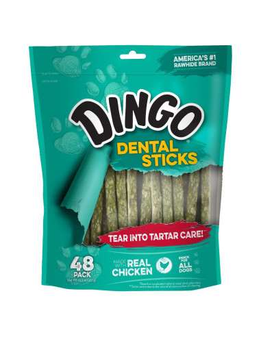 Palitos Dentales Dingo 48 Unidades Pollo Real 10 cm