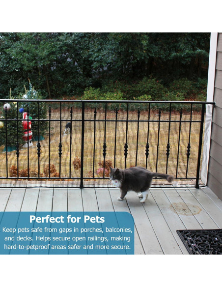 Red de Patio Exterior Cardinal Gates DSHD15 - 4,57x0,91m - Negro