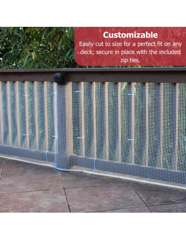 Red de Patio Exterior Cardinal Gates DSHD15 - 4,57x0,91m - Negro