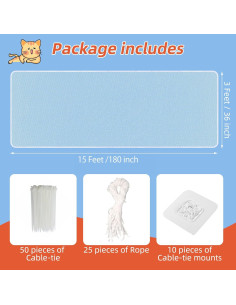 Red de Seguridad para Barandillas Dovesail 457x91 cm Blanca 2