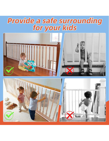 Red de Seguridad para Barandillas Dovesail 457x91 cm Blanca