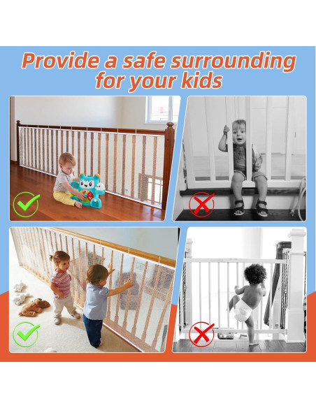 Red de Seguridad para Barandillas Dovesail 457x91 cm Blanca