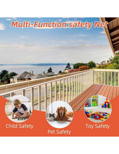 Red de Seguridad para Barandillas Dovesail 457x91 cm Blanca