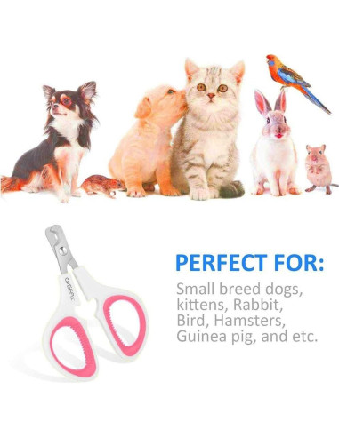 Cortauñas para Mascotas OneCut Rosa - Afilado y Seguro