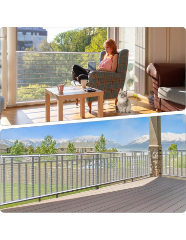 Red de Seguridad para Barandillas Dovesail 457x91 cm Blanca