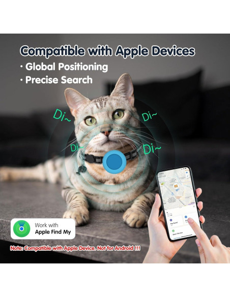 Rastreador de Mascotas GBVP para Gato iOS Azul