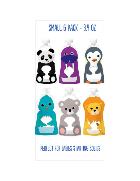 Bolsas Reutilizables Squooshi para Comida de Bebé 3.4oz - Paquete de 6