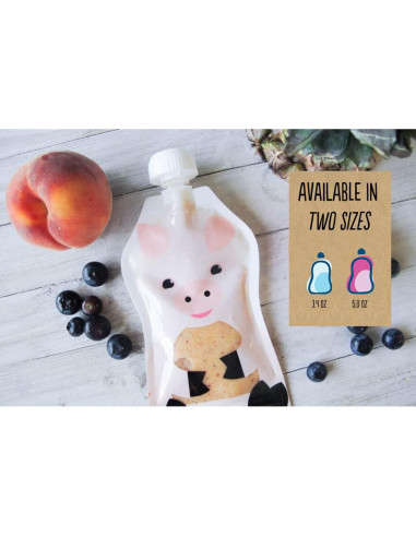 Bolsas Reutilizables Squooshi para Comida de Bebé 3.4oz - Paquete de 6