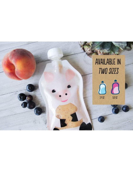 Bolsas Reutilizables Squooshi para Comida de Bebé 3.4oz - Paquete de 6