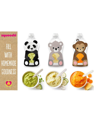 Bolsas Reutilizables Squooshi para Comida de Bebé 3.4oz - Paquete de 6