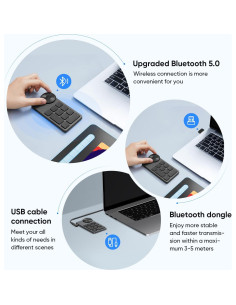 Teclado Inalámbrico XP-PEN Mini Keydial ACK05 Bluetooth 1000mAh 2