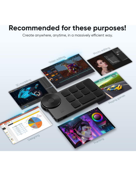 Teclado Inalámbrico XP-PEN Mini Keydial ACK05 Bluetooth 1000mAh