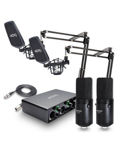 Kit de Micrófono Profesional Movo VSM-5 con Interfaz MDX-1