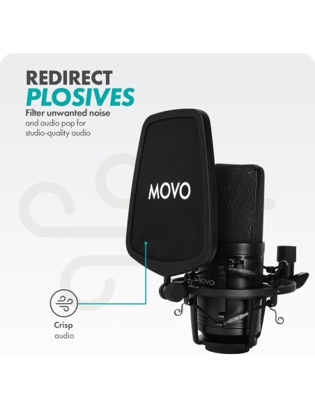 Kit de Micrófono Profesional Movo VSM-5 con Interfaz MDX-1