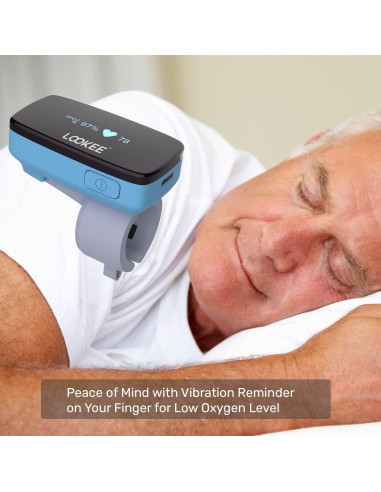LOOKEE Anillo Oxímetro de Pulso - Monitor de Oxígeno Portátil