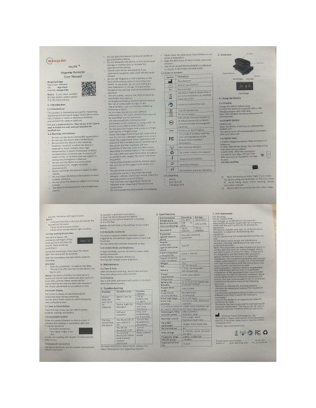 Oxímetro de Pulso Bluetooth Oxyfit con App, Medidor de O2 y Frecuencia Cardíaca