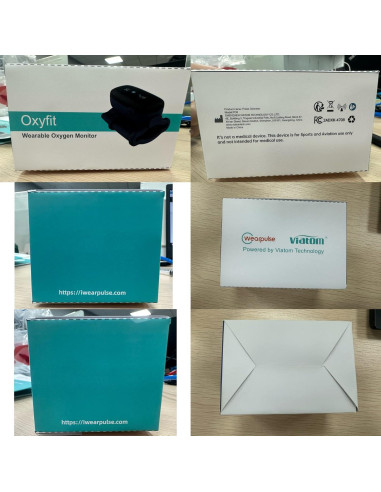 Oxímetro de Pulso Bluetooth Oxyfit con App, Medidor de O2 y Frecuencia Cardíaca