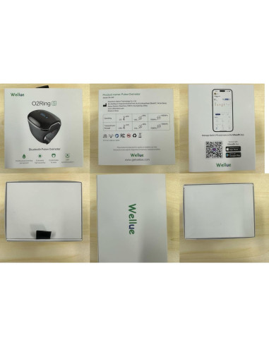 Oxímetro de Pulso Wellue O2Ring-S Bluetooth con Vibración