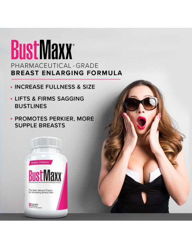Píldoras Aumento Senos BustMaxx 60 Cápsulas Naturales