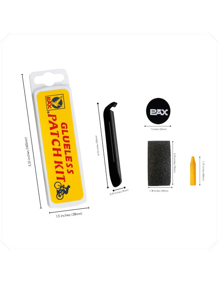 Kit de Parcheo de Neumáticos PAX 11 Piezas para Bicicleta